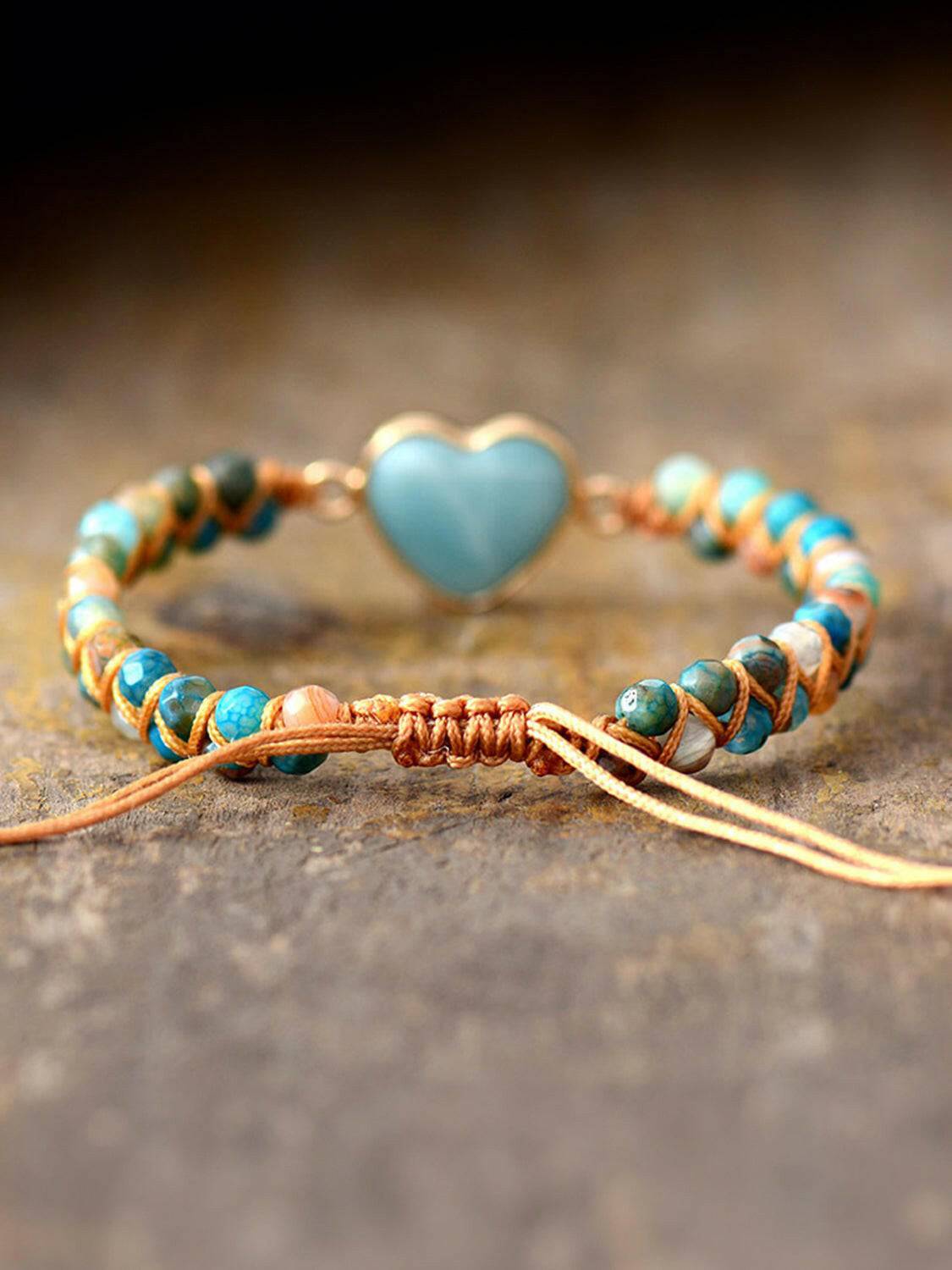 Heart Shape Beaded Bracelet - Carri's Cache