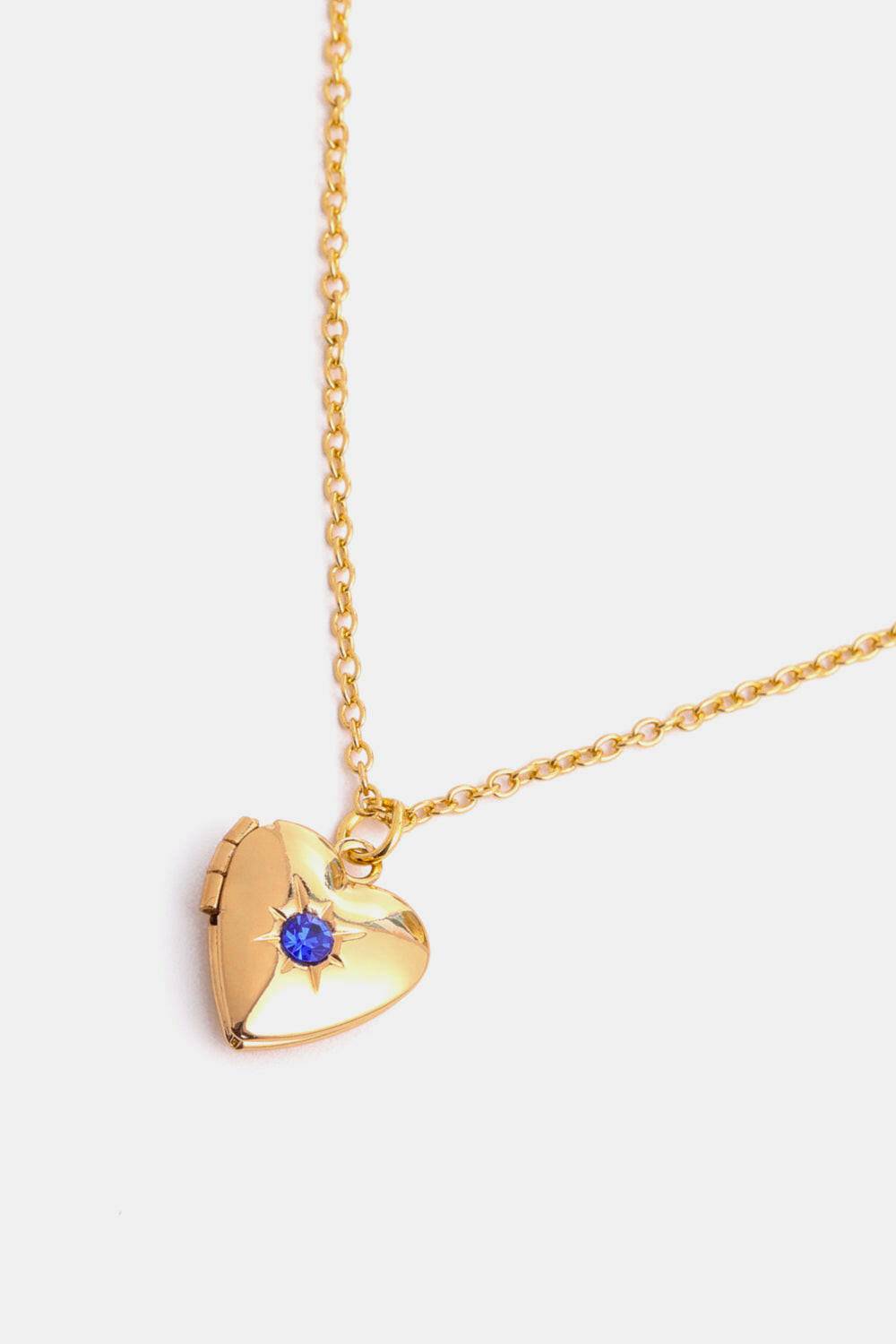 Zircon Heart Shape 14K Gold-Plated Pendant Necklace - Carri's Cache