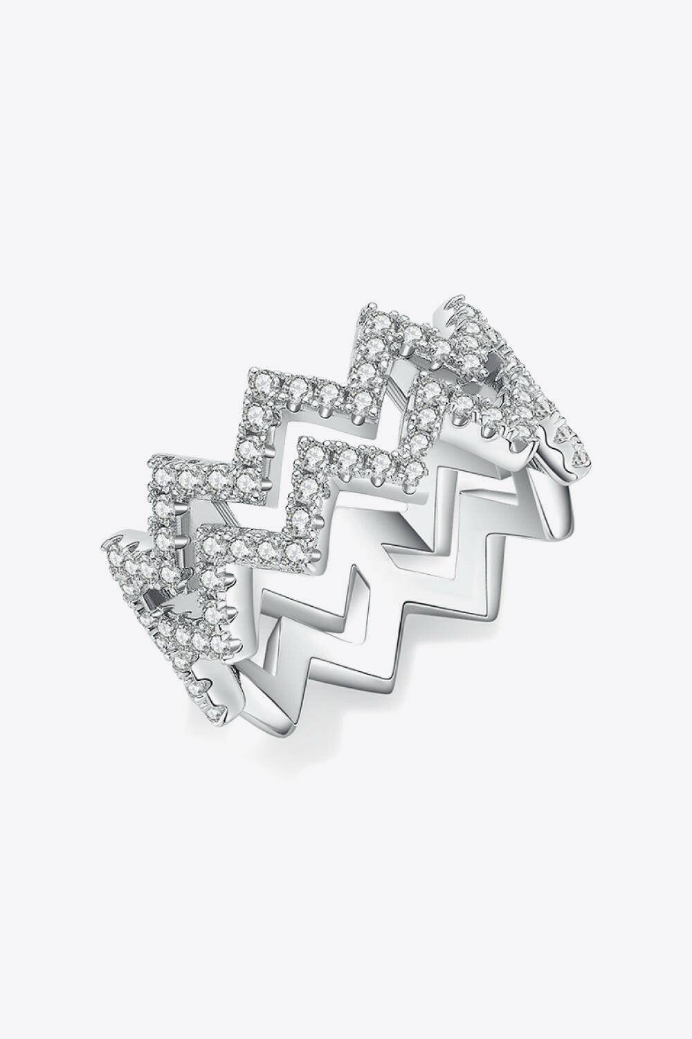 Moissanite Zigzag Stacking Rings - Carri's Cache