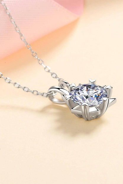 Learning To Love 925 Sterling Silver Moissanite Pendant Necklace - Carri's Cache