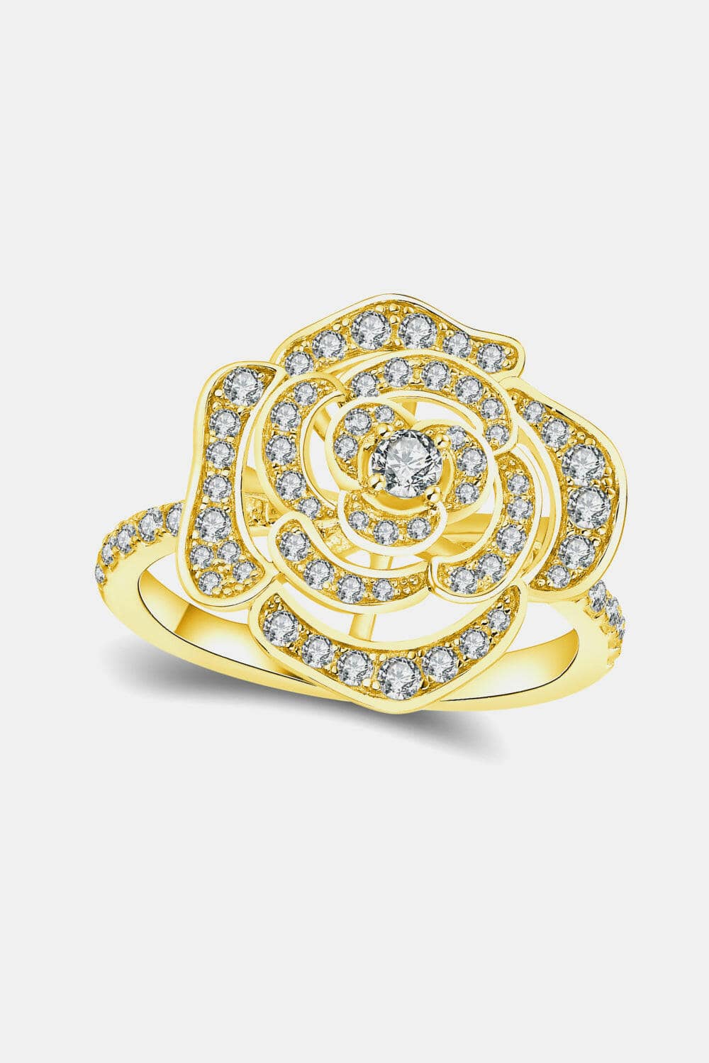 Moissanite Flower Shape Ring - Carri's Cache