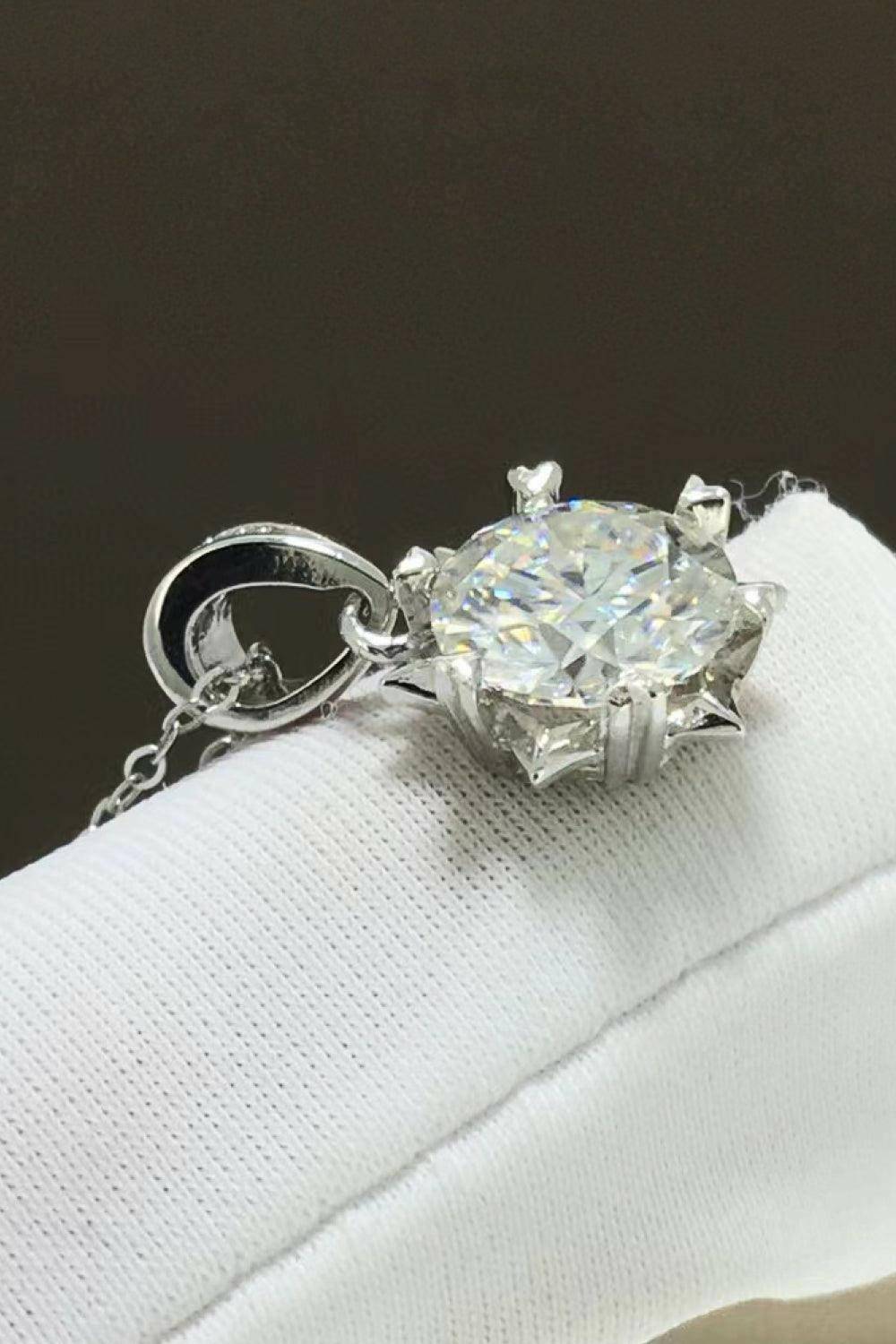 Looking At You 2 Carat Moissanite Pendant Necklace - Carri's Cache