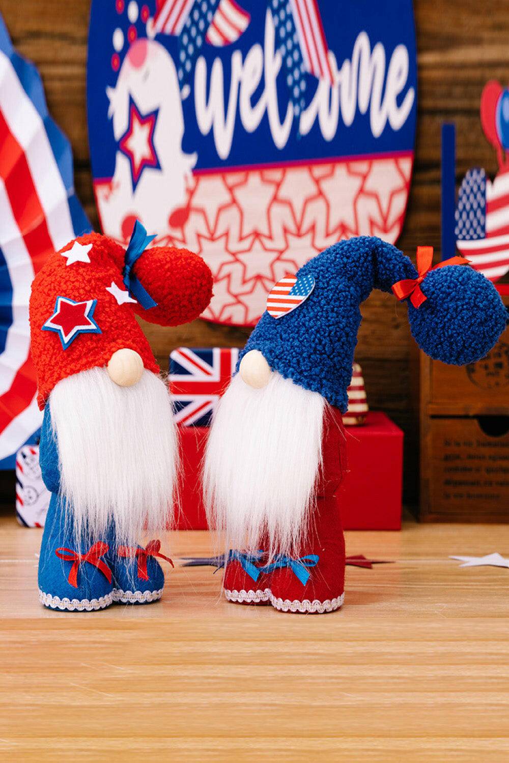 2-Piece Independence Day Knit Beard Gnomes - Carri's Cache