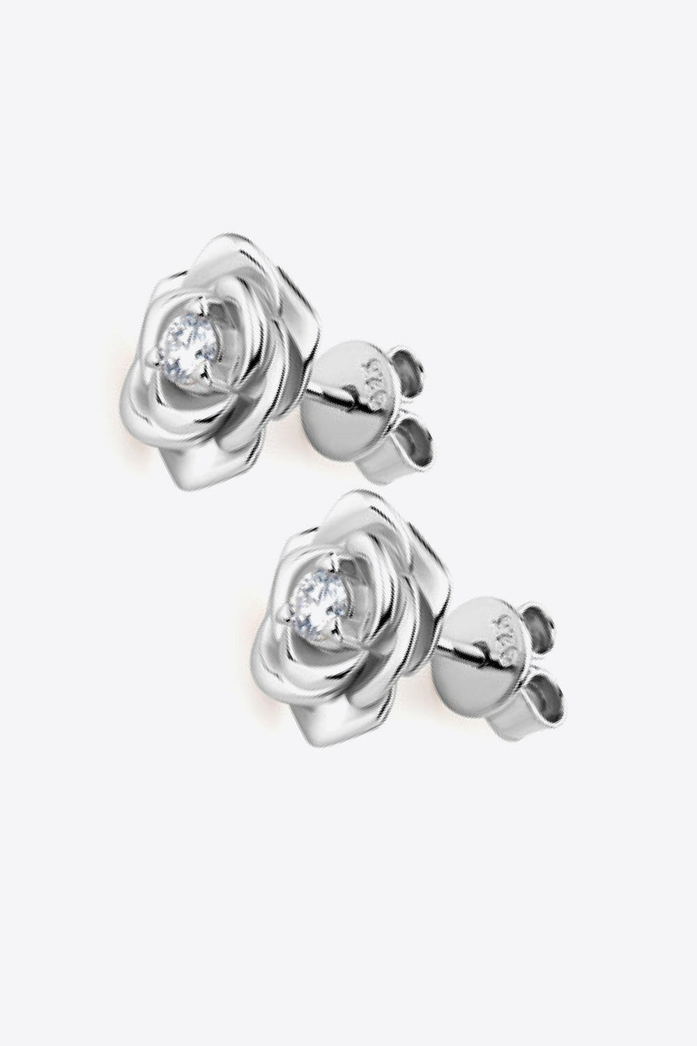 Moissanite Flower 925 Sterling Silver Earrings.