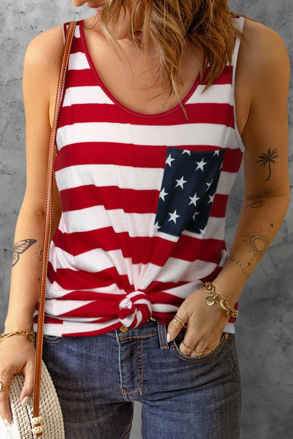 Star and Stripe Scoop Neck Tank - Carri's Cache