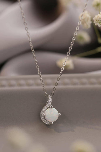 Sweet Beginnings Opal Pendant Necklace.