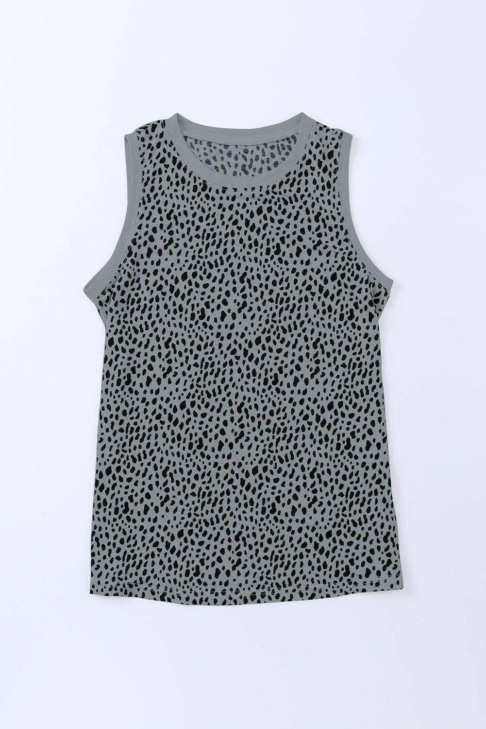 Printed Round Neck Tank - Carri's Cache