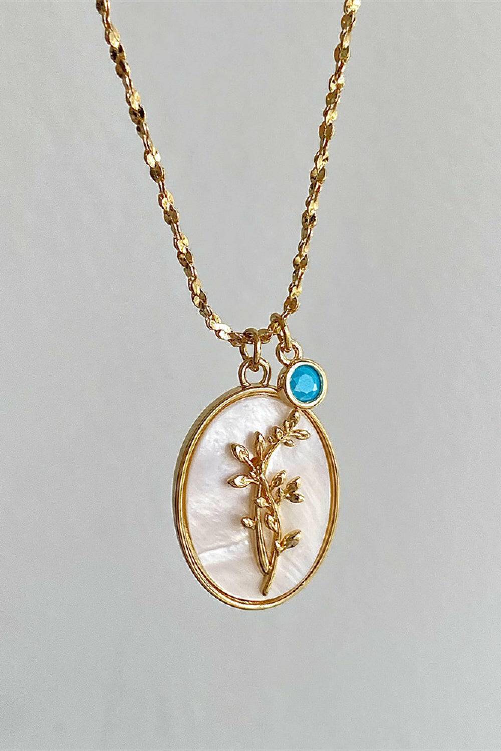 Flower Shell Pendant Copper Necklace - Carri's Cache