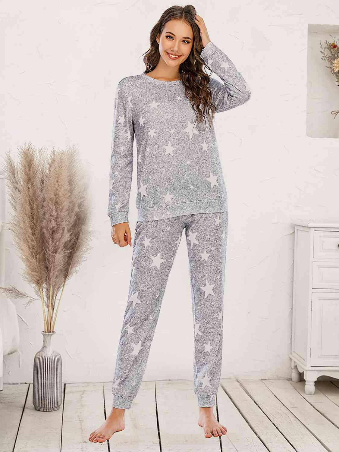 Star Top and Pants Lounge Set - Carri's Cache