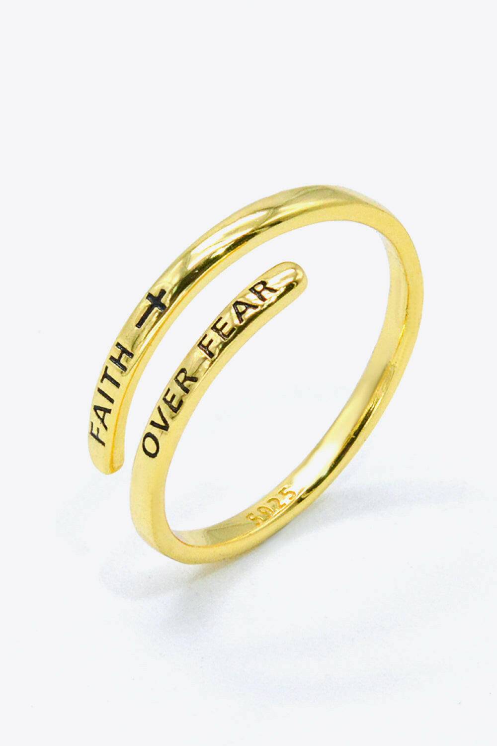 FAITH OVER FEAR Bypass Ring.