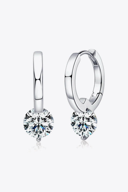 2 Carat Moissanite 925 Sterling Silver Drop Earrings - Carri's Cache