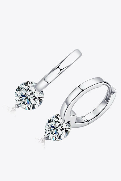 2 Carat Moissanite 925 Sterling Silver Drop Earrings - Carri's Cache