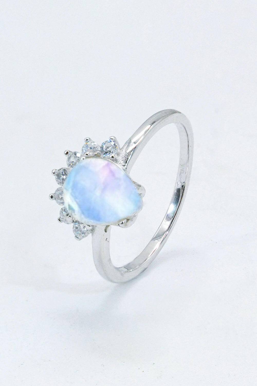 925 Sterling Silver Moonstone Ring.