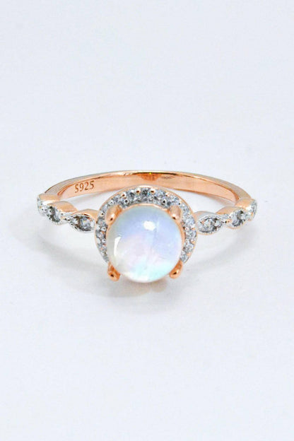 Round Moonstone Ring.