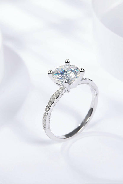 1.5 Carat Moissanite Side Stone Ring.