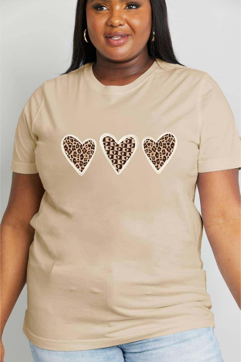 Simply Love Full Size Heart Graphic Cotton Tee - Carri's Cache