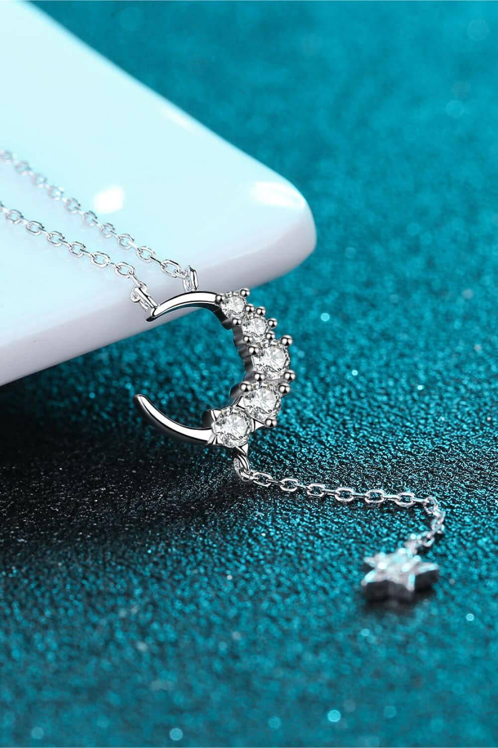 Star & Moon Moissanite Necklace - Carri's Cache