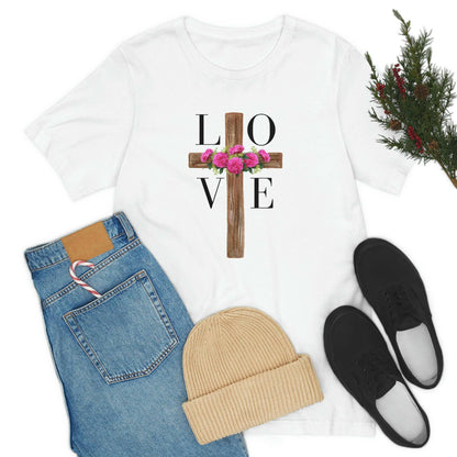 LOVE Cross Unisex Short Sleeve Tee.