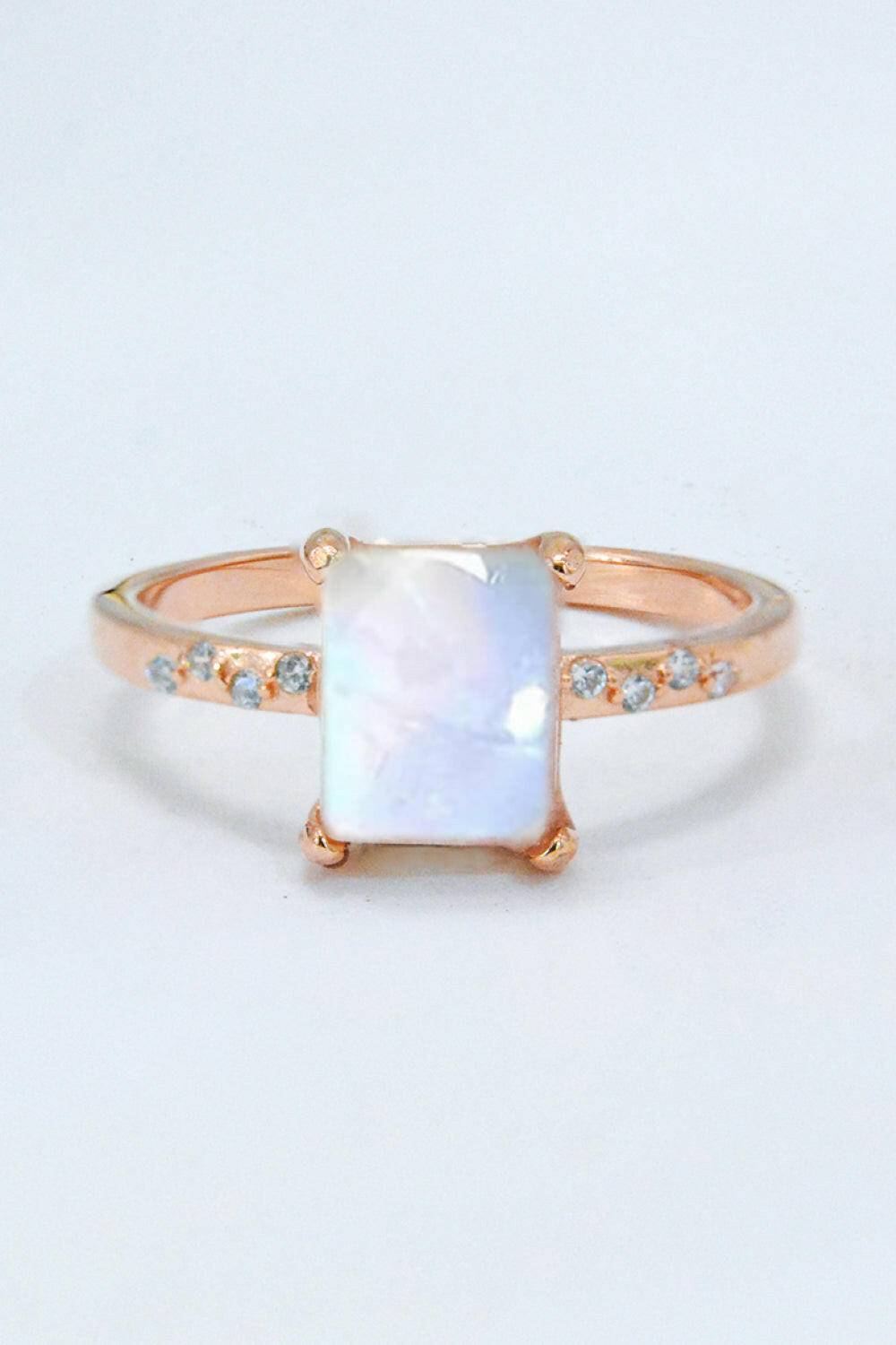 Square Moonstone Ring.