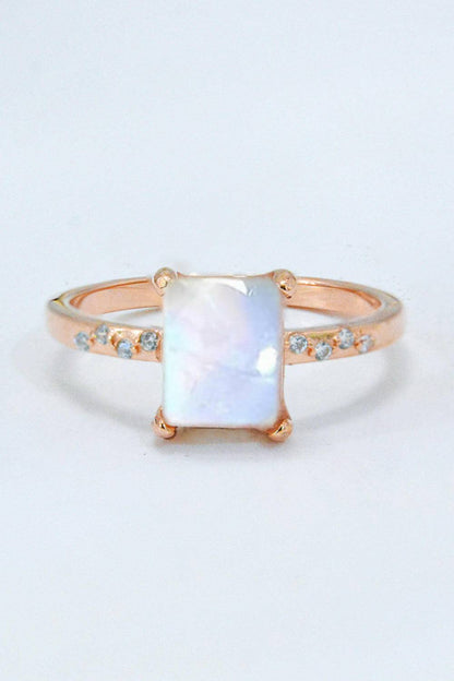 Square Moonstone Ring.