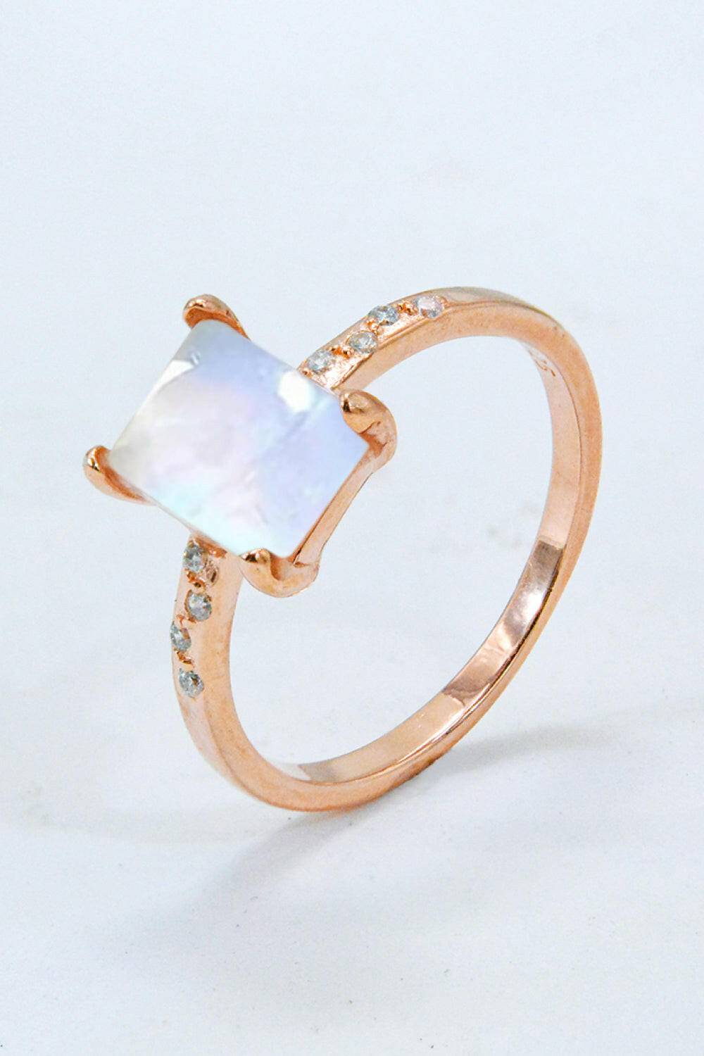 Square Moonstone Ring.