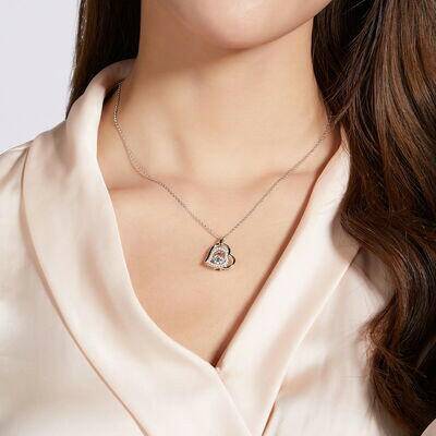 Moissanite 925 Sterling Silver Heart Necklace - Carri's Cache