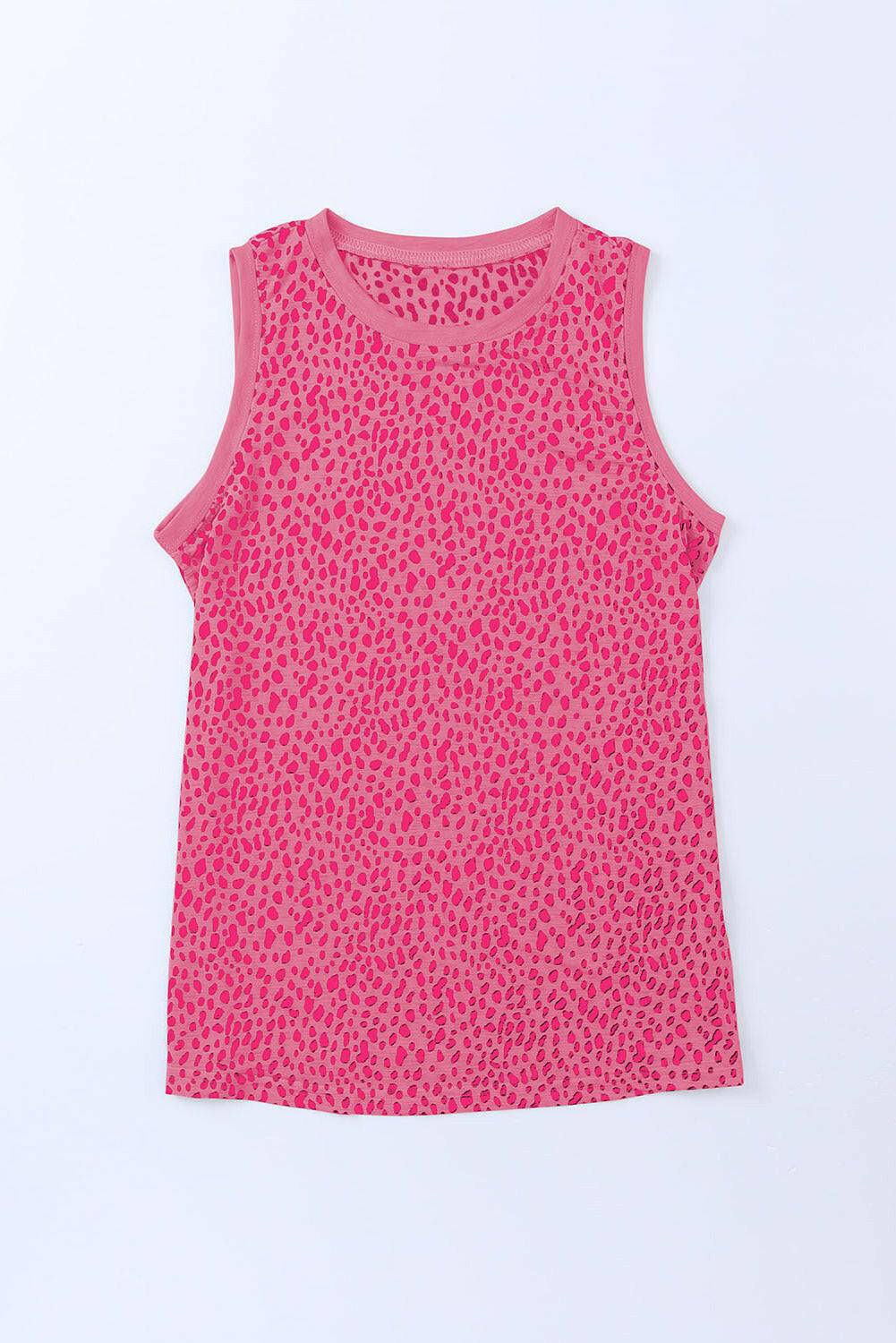 Printed Round Neck Tank - Carri's Cache