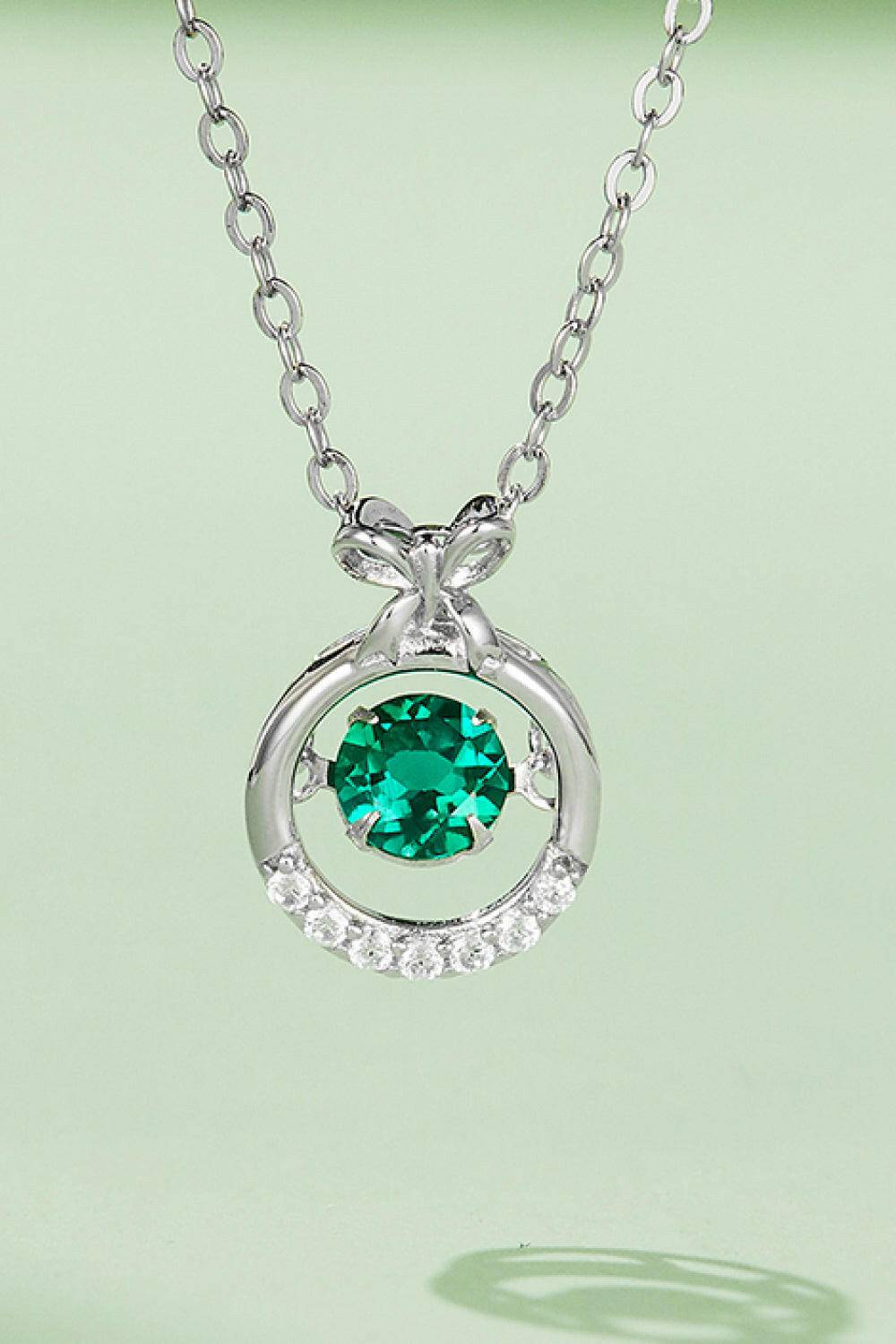 Lab-Grown Emerald Pendant Necklace - Carri's Cache