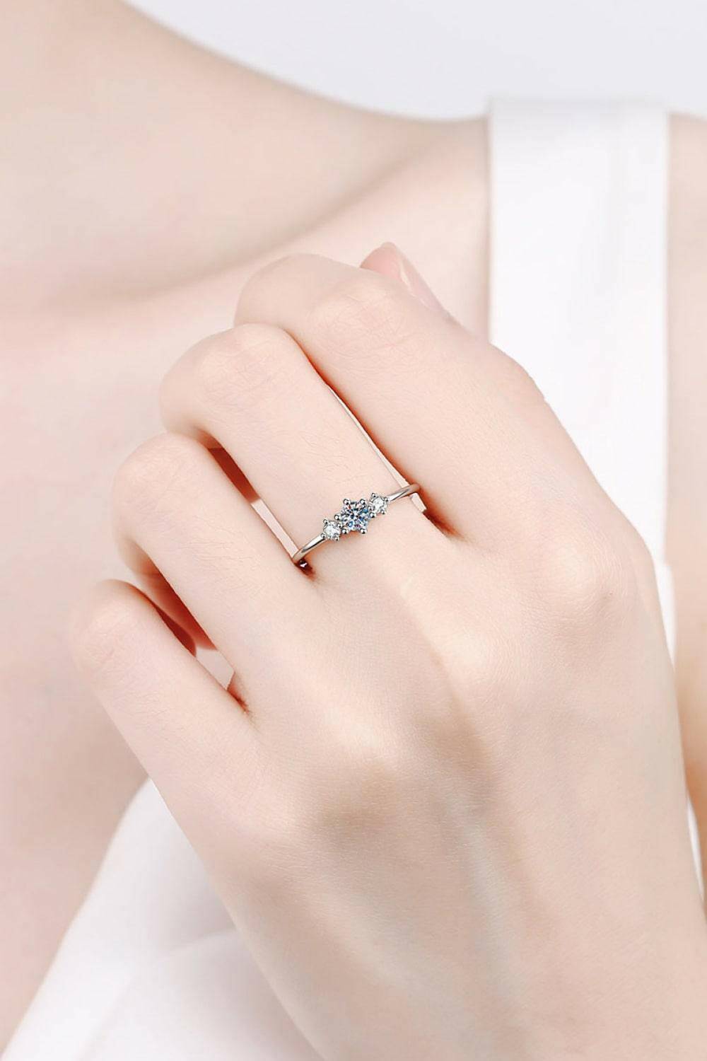 Dream Date Night Moissanite 925 Sterling Silver Ring - Carri's Cache