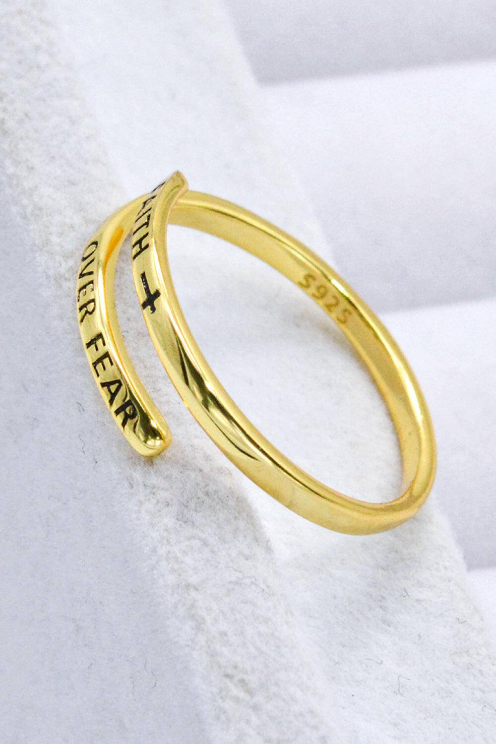 FAITH OVER FEAR Bypass Ring.