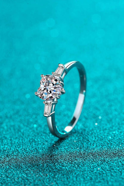 1.2 Carat Moissanite Heart Ring - Carri's Cache