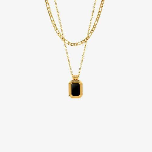 Titanium Steel Gold-Plated Pendant Necklace - Carri's Cache