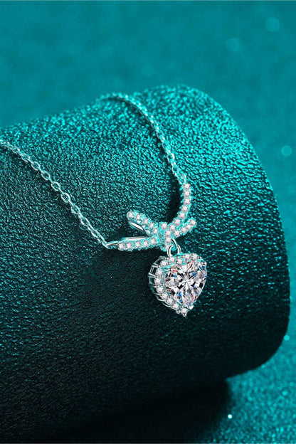 Moissanite Heart Pendant Necklace - Carri's Cache