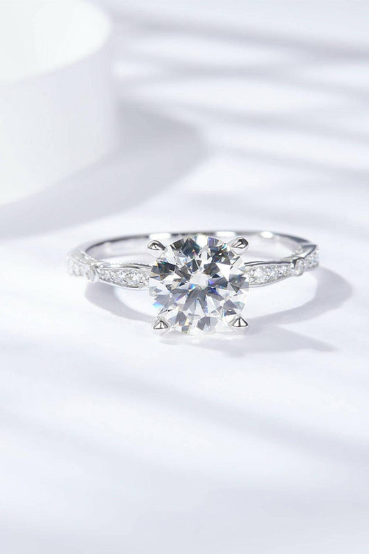 1.5 Carat Moissanite Side Stone Ring.