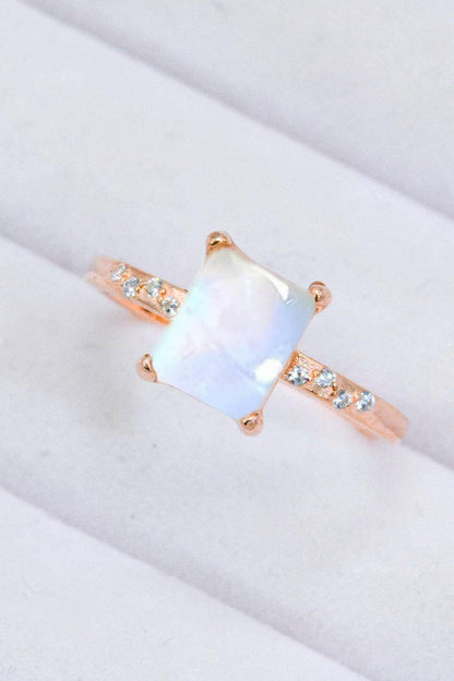 Square Moonstone Ring.