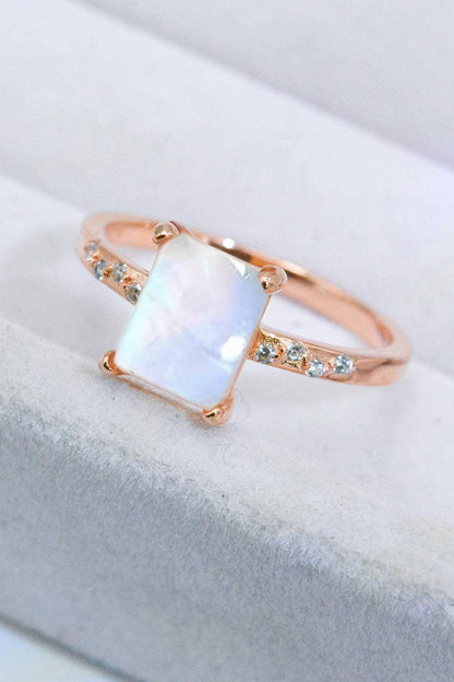 Square Moonstone Ring.