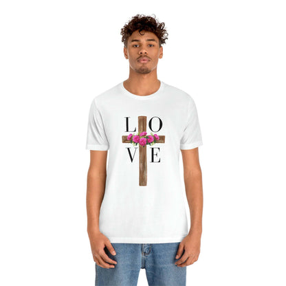 LOVE Cross Unisex Short Sleeve Tee.