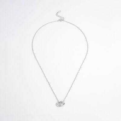 925 Sterling Silver Inlaid Zircon Heart Necklace - Carri's Cache