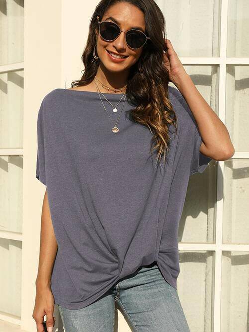 One Shoulder Short Sleeve T-Shirt - Carri's Cache