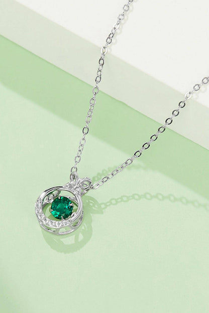 Lab-Grown Emerald Pendant Necklace - Carri's Cache