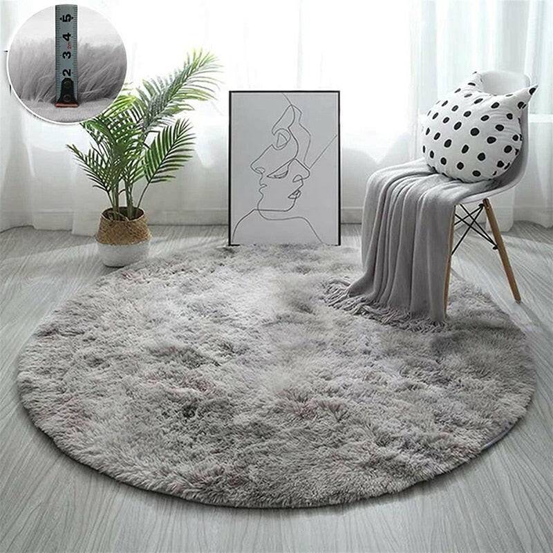 Fluffy Round Anti-slip Rug - Carri's Cache