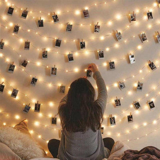 Photo Clip USB LED String Lights Fairy Lights Outdoor Battery Operated Led Garland String Lights For Bedroom Home Decoration - Carri's Cache