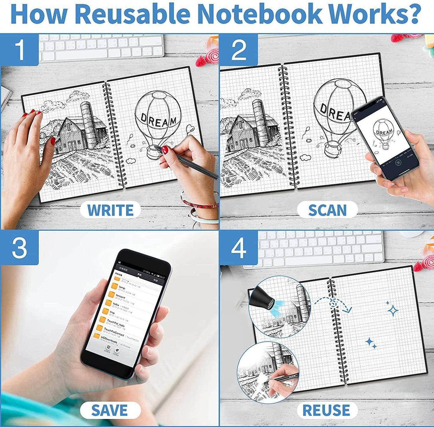 Reusable Smart Writing Notebook - Carri's Cache