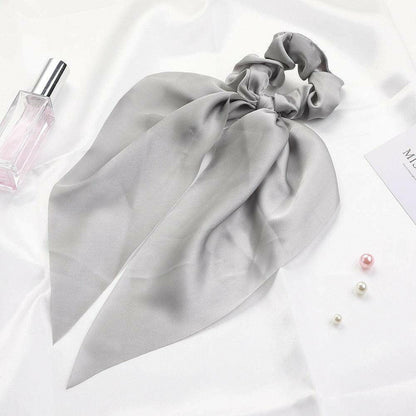 Satin Long Ribbon Scarf Scrunchie - Carri's Cache