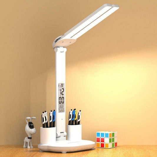 Dimmable LED Desk Lamp with Digital Calendar & Temperature - Carri's Cache