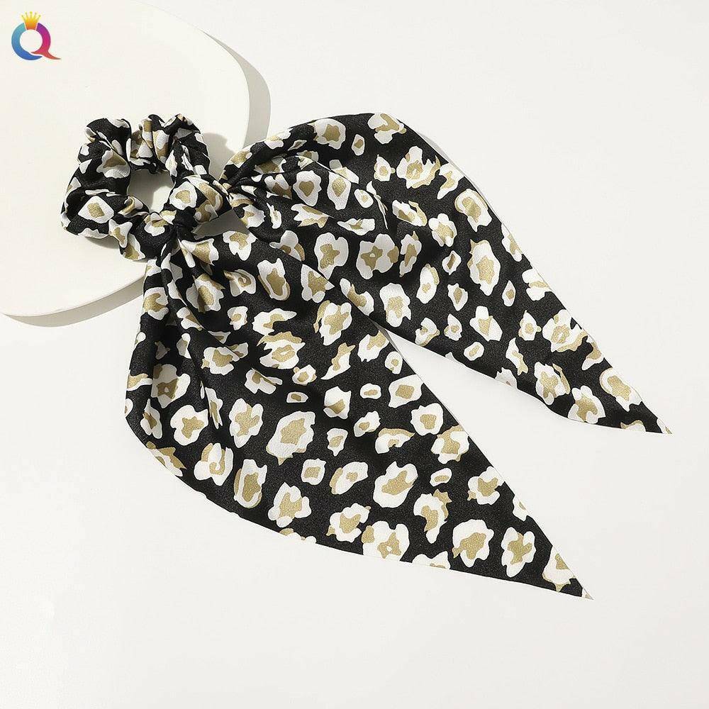 Satin Long Ribbon Scarf Scrunchie - Carri's Cache