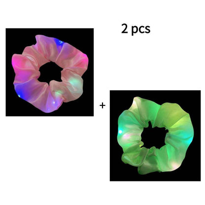 2 PCS LED Luminous Hair Scrunchies - Carri's Cache