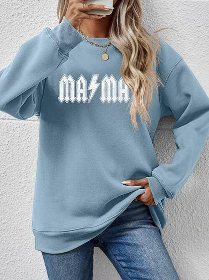 Letter Graphic Dropped Shoulder Sweatshirt - Carri's Cache