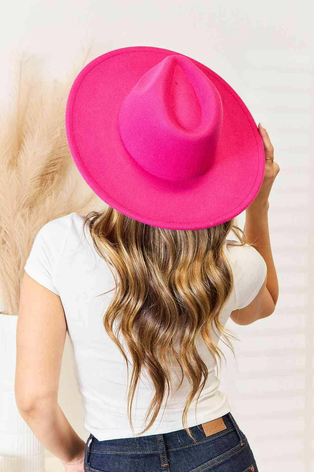 Fame Flat Brim Fedora Fashion Hat - Carri's Cache