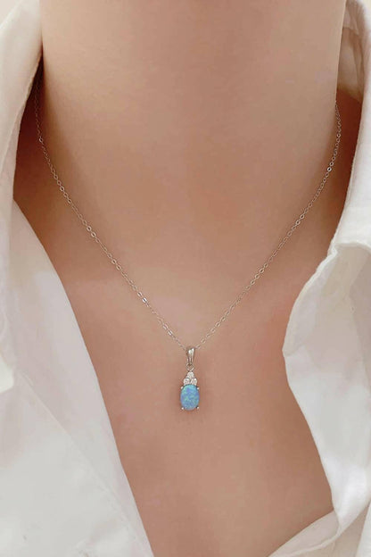 Find Your Center Opal Pendant Necklace.